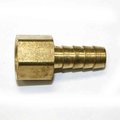 Interstate Pneumatics Brass Hose Fitting, Connector, 3/8 Inch Barb x 3/8 Inch Female NPT End, PK 6 FF66-D6